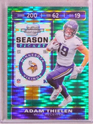 2019 Contenders Optic Football Green Pulsar Adam Thielen #D25/27 #58