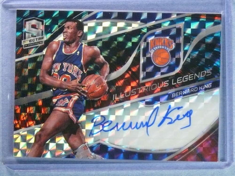 2019-20 Spectra Illustrious Legends Interstellar Bernard King Auto #D03/49