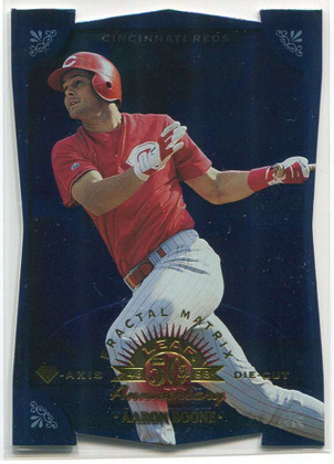 1998 Leaf Fractal Diamond Axis 23 Aaron Boone 39/50
