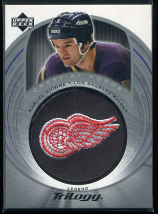 2003-04 Upper Deck Trilogy 126 Marcel Dionne COH Patch Crest of Honor