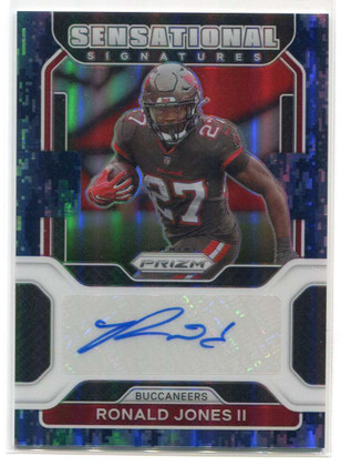 2021 Panini Prizm Sensational Signatures Navy Camo Ronald Jones II Auto 4/15