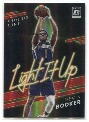 2021-22 Donruss Optic Light it Up Red Refractor 5 Devin Booker 55/99