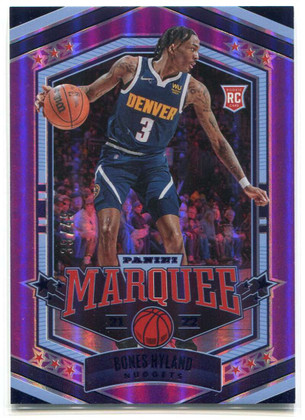 2021-22 Panini Chronicles Purple 339 Bones Hyland Marquee Rookie 39/49