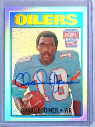 2001 Topps Archives Reserve Charlie Joiner Autograph Auto #ARACJ