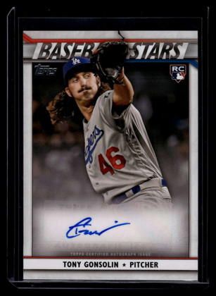 2020 Topps Baseball Stars Autographs BSATG Tony Gonsolin Rookie Auto