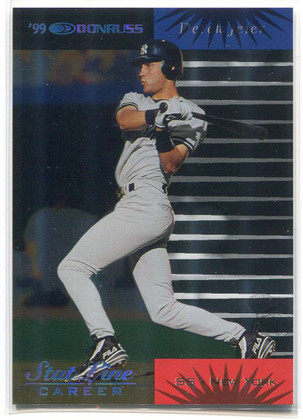 2001 Donruss 1999 Retro Stat Line Career 18 Derek Jeter 117/308