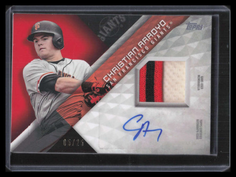 2018 Topps Major League Materials Autographs Christian Arroyo Patch Auto 5/25