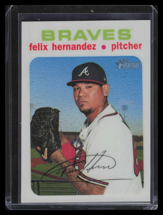 2020 Topps Heritage Chrome White Refractor thc518 Felix Hernandez 60/71