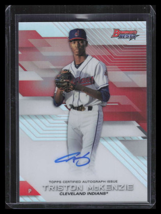 2017 Bowman's Best of 17 Autographs Refractor b17tm Triston McKenzie Rookie Auto