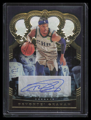 2020-21 Crown Royale Crown Autographs Gold 2 Devonte' Graham Auto 2/10