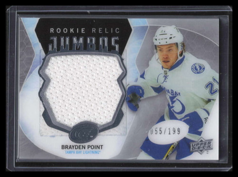 2016-17 Upper Deck Ice Relic Jumbos RRJBP Brayden Point Rookie Jersey 55/199