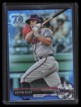 2017 Bowman Chrome Prospects 70th Blue Refractor bcp161 Austin Riley Rookie