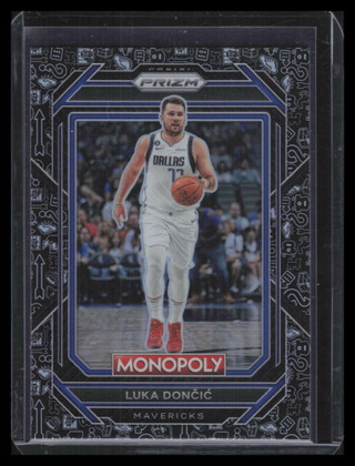 2022-23 Panini Prizm Monopoly Monopoly Black Refractor 19 Luka Doncic