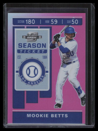 2020 Panini Contenders Optic Pink 14 Mookie Betts 10/25