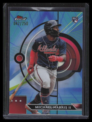 2023 Finest Blue Aqua Vapor Refractor 34 Michael Harris II Rookie 42/250
