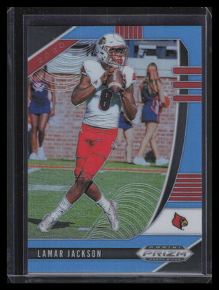 2020 Panini Prizm Draft Picks Prizms Carolina Blue 63 Lamar Jackson 12/30