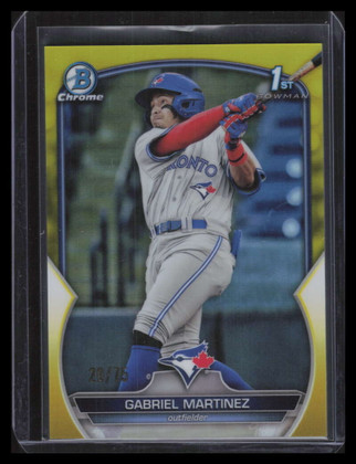 2023 Bowman Chrome Prospects Yellow Refractor Gabriel Martinez Rookie 20/75