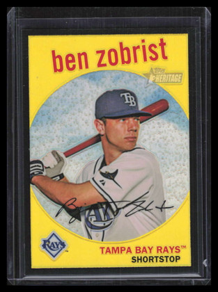 2008 Topps Heritage Chrome Black Refractor c268 Ben Zobrist 53/59
