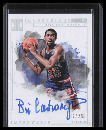 2018-19 Panini Impeccable Illustrious Ink Holo Silver Bill Cartwright Auto 12/25