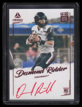 2022 Panini Luminance Year One Signatures RPS Red 4 Desmond Ridder Rookie Auto