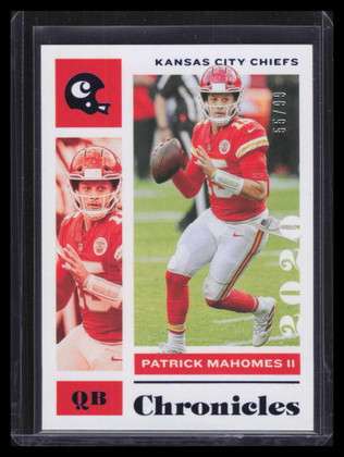 2020 Panini Chronicles Blue 47 Patrick Mahomes II 55/99