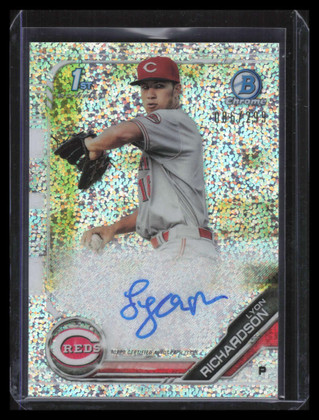2019 Bowman Chrome Autographs Speckle Refractor Lyon Richardson RC Auto 86/299