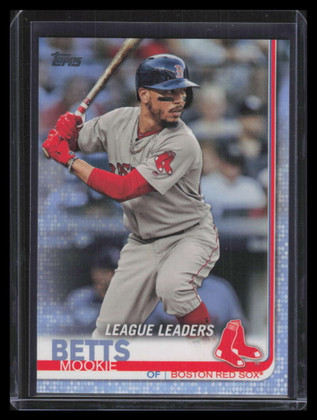 2019 Topps Father's Day Blue 312 Mookie Betts LL 38/50 League Leaders