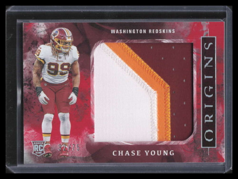 2020 Panini Origins Rookie Jerseys Red 14 Chase Young Rookie Jumbo Patch 32/75