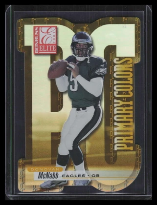 2001 Donruss Elite Primary Colors Die Cuts Yellow pc39 Donovan McNabb 56/75