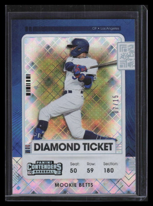2021 Panini Contenders Diamond Ticket 19 Mookie Betts 7/15