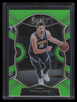 2020-21 Select Prizms Neon Green Refractor 58 Nikola Jokic 67/75
