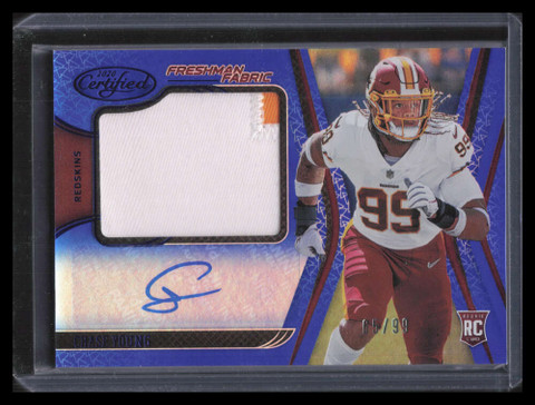 2020 Certified Mirror Blue 211 Chase Young Rookie Patch Auto 65/99
