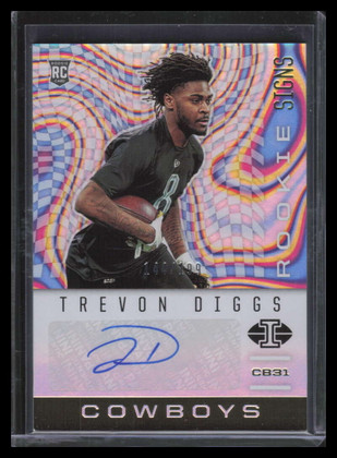 2020 Panini Illusions Rookie Signs 15 Trevon Diggs Rookie Auto 144/199