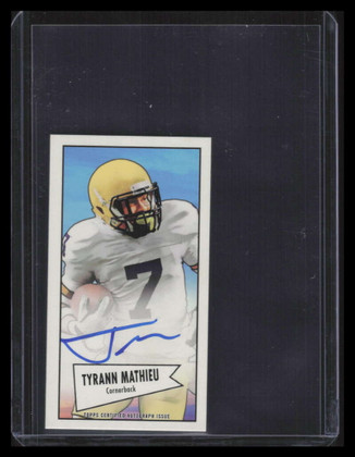 2013 Bowman Mini Autographs 52btma Tyrann Mathieu Rookie Auto