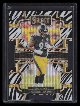 2023 Select Prizm Zebra Die Cut Refractor 84 Keeanu Benton Rookie Concourse