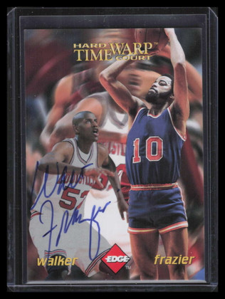 1996 Collector's Edge Time Warp Autographs Walker Walter Frazier Auto 379/1000