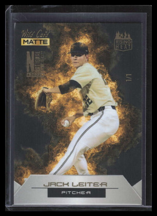 2022 Wild Card National Convention Rising Heat Black Gold Jack Leiter Rookie 1/1