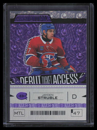 2023-24 Upper Deck Credentials Purple 152 Jayden Strubel Rookie 3/10