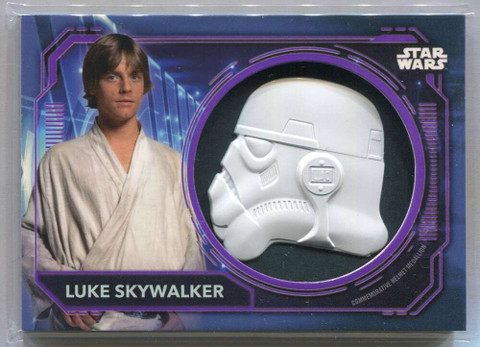 2021 Topps Star Wars Battle Plans Purple Luke Skywalker Helmet Medallion 10/25
