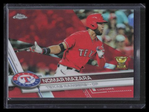 2017 Topps Chrome Red Refractor 82 Nomar Mazara 2/5