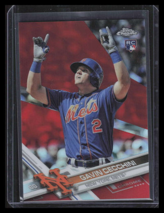 2017 Topps Chrome Red Refractor 96 Gavin Cecchini Rookie 4/5