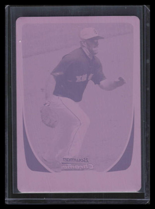 2011 Bowman Chrome Printing Plate Magenta 166 Kevin Youkilis 1/1