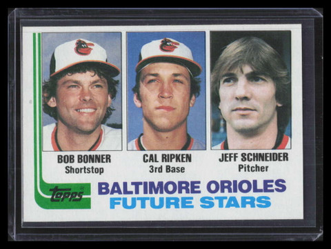 1982 Topps 21 Bob Bonner Jeff Schneider Cal Ripken Jr. Rookie