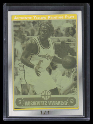 2006-07 Topps Chrome Framed Printing Plate Yellow 144 DeShawn Stevenson 1/1