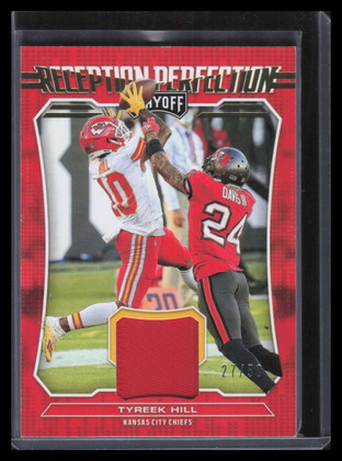 2021 Playoff Reception Perfection Jerseys Prime 4 Tyreek Hill Patch 27/50