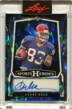 2025 Leaf Metal Sports Heroes Crystal Blue baar1 Andre Reed Auto 2/4