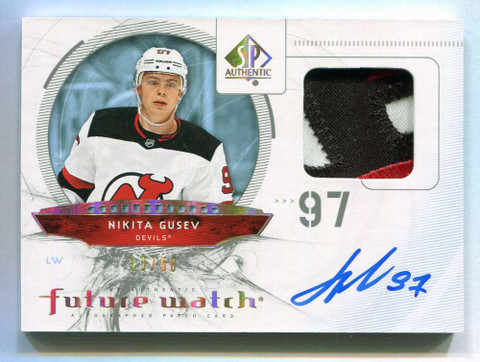 2019-20 SP Authentic '09-10 Retro FW Autographs Nikita Gusev RC Patch Auto 23/50