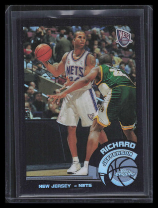 2002-03 Topps Chrome Black Border Refractor 41 Richard Jefferson 55/99 ID: 168249
