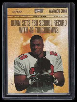 1998 Playoff Momentum Headliners Gold 5 Warrick Dunn 40/49 ID: 168990