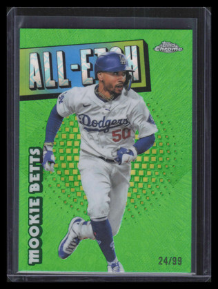 2025 Topps Chrome Logofractor All-Etch Green Refractor cae9 Mookie Betts 24/99